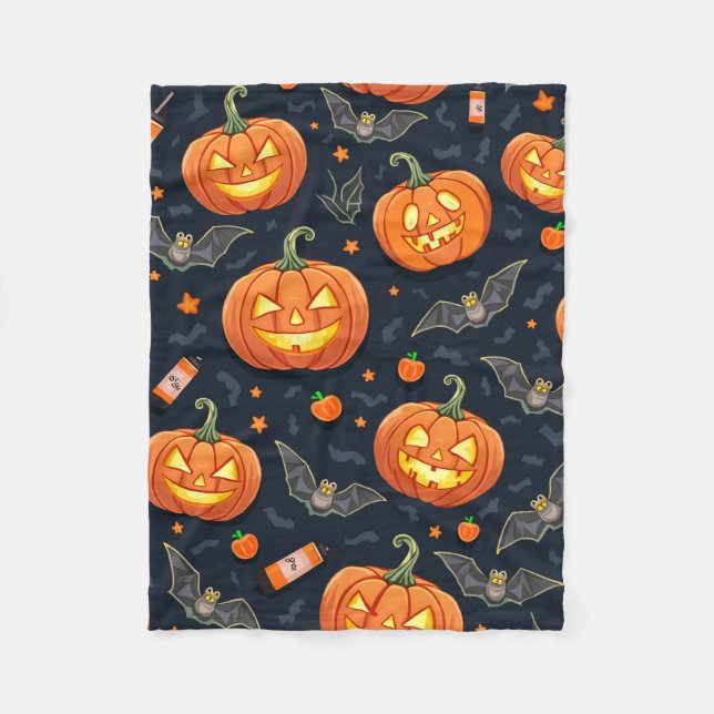 Couverture en polaire Halloween Pumkin (Devant)