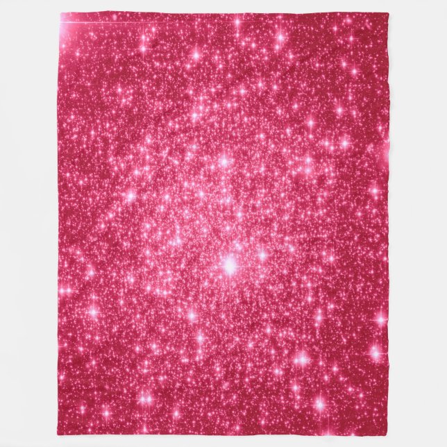 Couverture en polaire Hot Rose Stars (Devant)