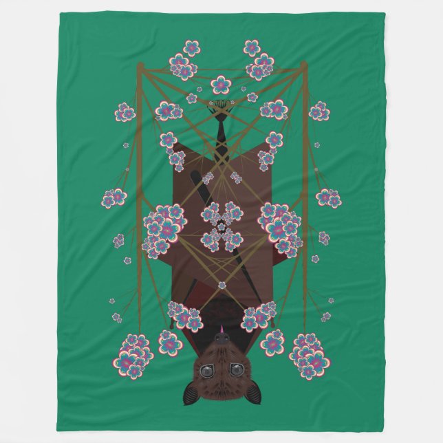 Couverture en polaire Jade Fox volante (3 tailles) (Devant)