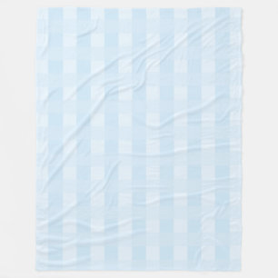 Couverture en polaire Motif bleu clair En vichy