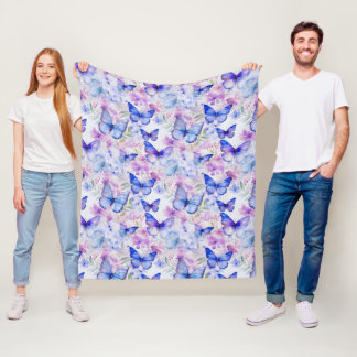 Couverture en polaire motif papillon