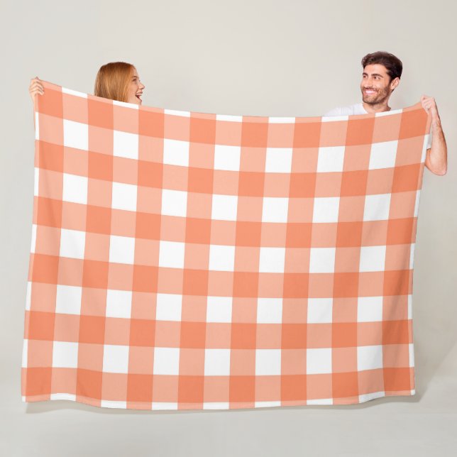 Couverture en polaire orange 60x80 (En situation)
