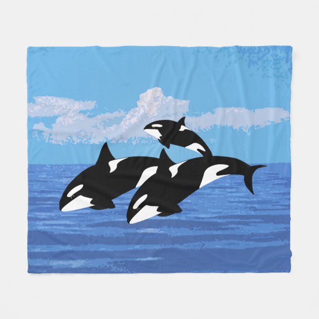 Couverture en polaire orques (Devant (Horizontal))