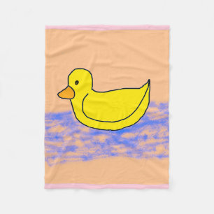Couverture en polaire pâle rose pâle Anime Ducky