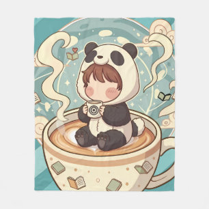 Couverture en polaire Panda Brew chaude et confort