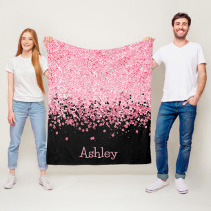 Couverture en polaire Parties scintillant rose