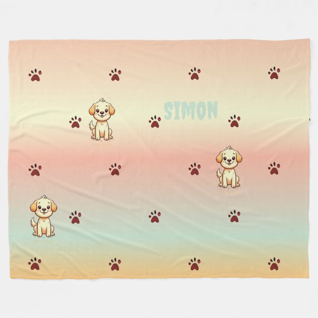 Couverture en polaire personnalisable à thème chio (Devant (Horizontal))
