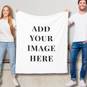Couverture en polaire personnalisée Ajouter votre 