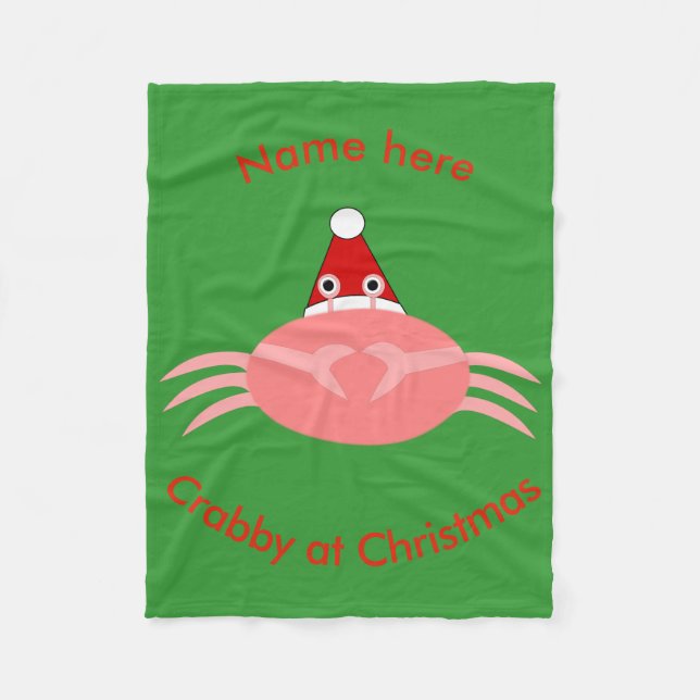 Couverture en polaire personnalisée de crabe de No (Devant)