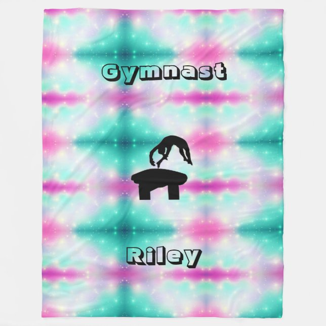 Couverture en polaire personnalisée Gymnaste (Devant)