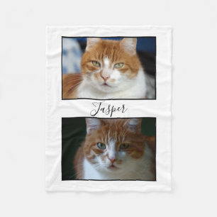 Couverture en polaire photo deux animaux