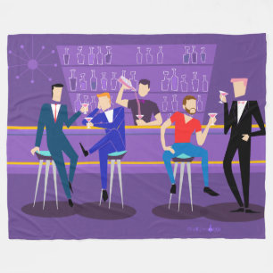 Couverture en polaire Retro Gay Bar