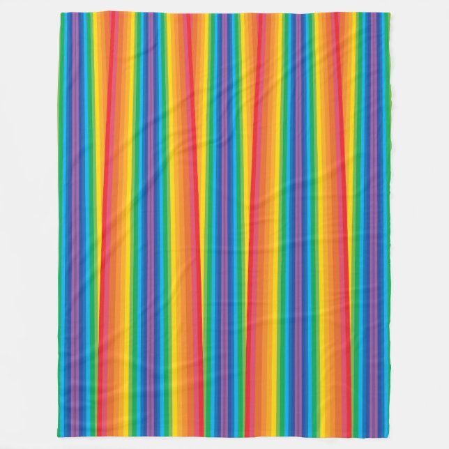 Couverture en polaire Retro Rainbows (3 tailles) (Devant)
