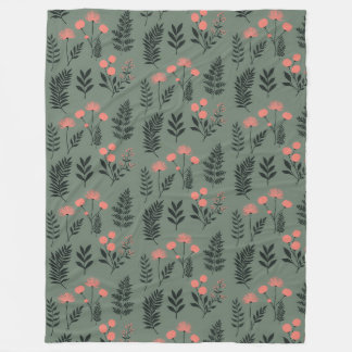 Couverture en polaire Sage Fern, grande 60" x 80"