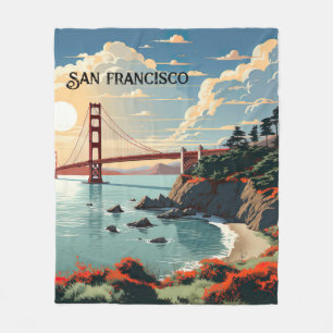 Couverture en polaire San Francisco inspirée par l