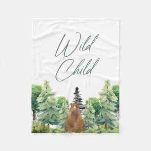 Couverture en polaire sauvage pour enfant