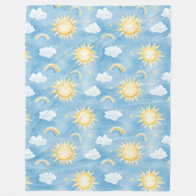 Couverture en polaire Sunshine et Rainbows (Devant)