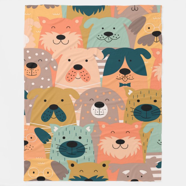 Couverture en toison Jour du chien 60x80 (Devant)