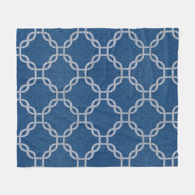 Couverture en treillis bleu et blanc (Devant (Horizontal))