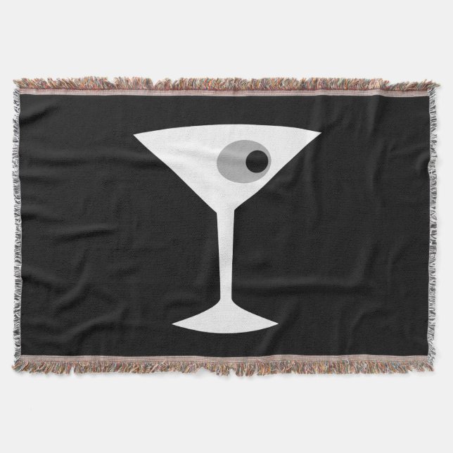 Couverture en verre Noir de jet de Martini de film (Devant)