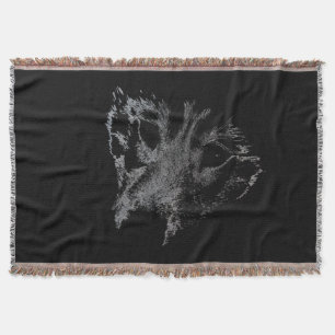 Couverture enrouée de jet de chiot de loup de