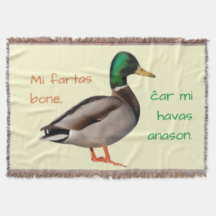 Couverture Espéranto : Je vais bien, car j'ai un canard.