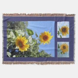 Couverture Été de tournesol tissé Lot Blanket