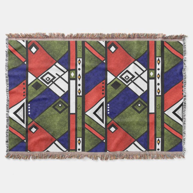 Couverture Ethno africain sans couture traditionnelle motif (Devant)