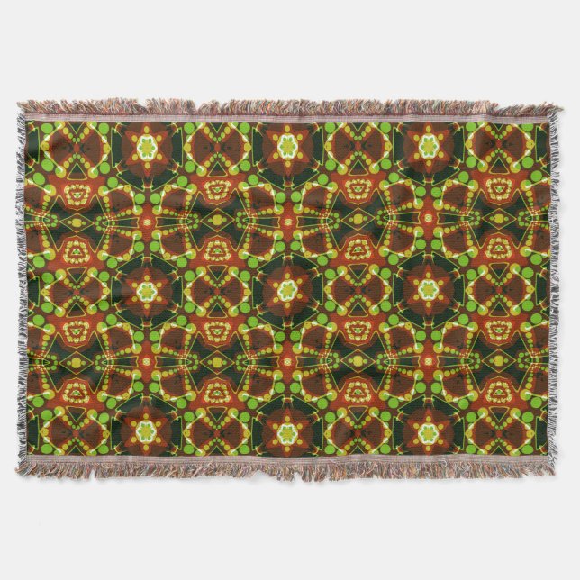 Couverture Étoile géométrique pois tissée (Devant)