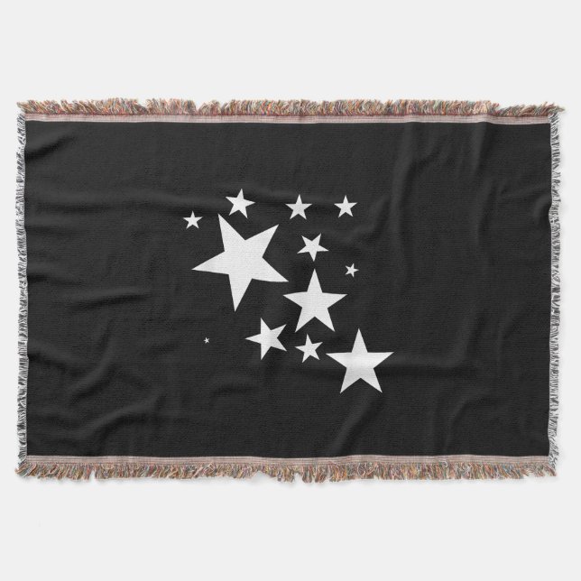 Couverture Étoiles Blanches Star-Motif-Design Costume cadeau (Devant)
