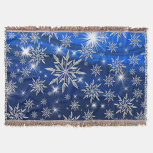 Couverture Étoiles bleues de Noël avec le cristal de glace
