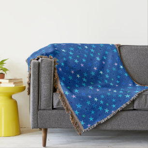 Couverture Etoiles de Twinkings modernes, bleu Cobalt et turq