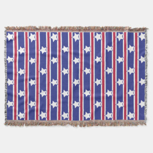 Couverture Étoiles et rayures patriotiques amusantes et fanta