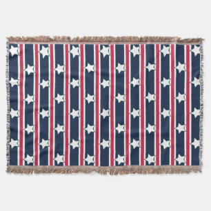 Couverture Étoiles et rayures patriotiques amusantes et fanta