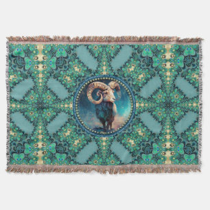 Couverture Extraordinaire Baies Zodiac Vert Bleu Dentelle fra
