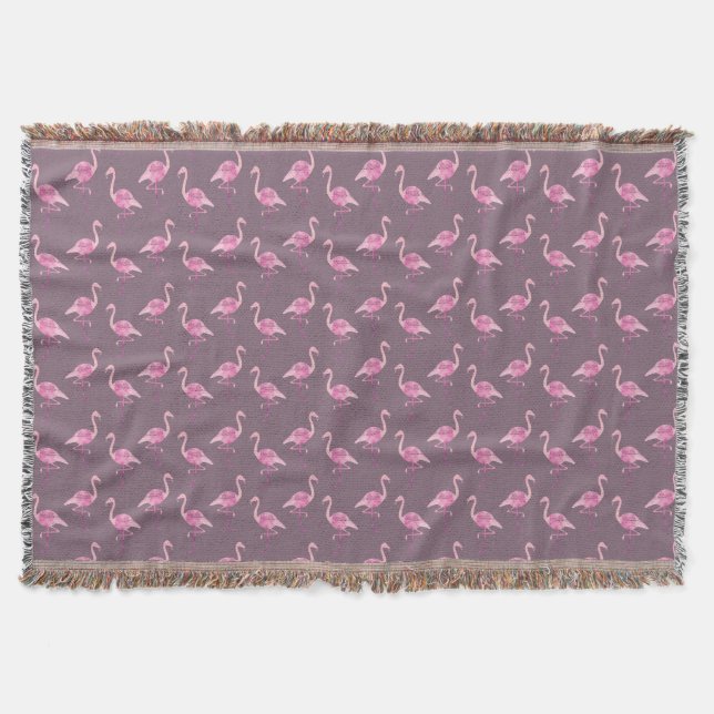 Couverture Fabulous Pretty Flamant rose rose Motif aquarelle (Devant)