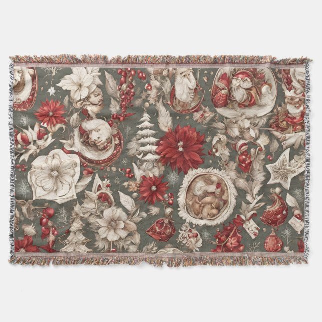 Couverture fairytale whimsical Christmas decorations, flowers (Devant)