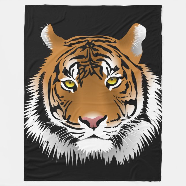 Couverture faite sur commande d'ouatine de tigre, (Devant)