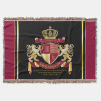 Faites votre propre blason d'armoiries d'or rouge