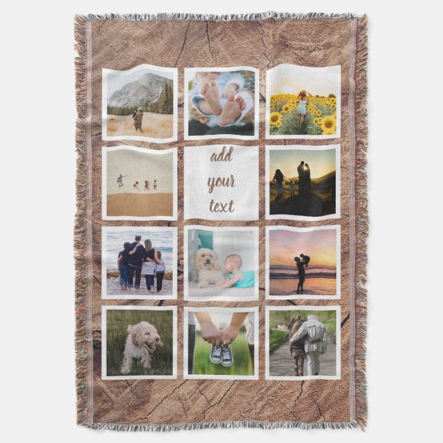 Couverture Famille personnalisée 11 Photo Collage personnalis (devant Vertical)