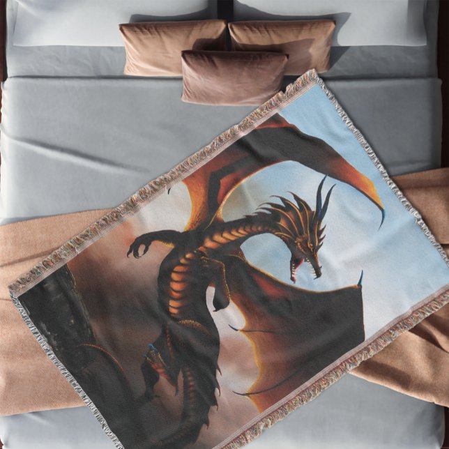 Couverture Fantaisie de dragon ambre ardent (Créateur téléchargé)