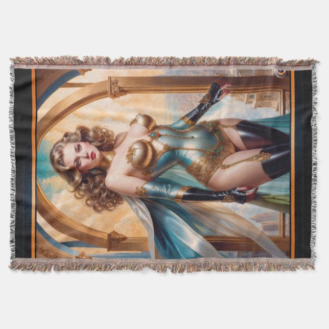 Couverture Femme dans l'opulent or turquoise Attrait par Xzen (Devant)
