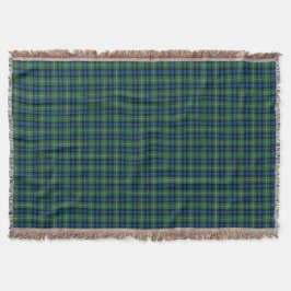 Couverture Ferguson Clan Tartan bleu, vert et rouge Plaid