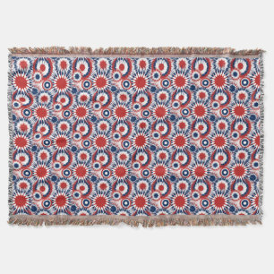 Couverture Feu d'artifice Patriotique rouge blanc et bleu