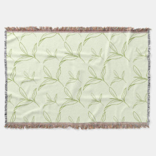 Couverture Feuille de thé naturel vert Motif sans joint