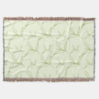 Couverture Feuille de thé naturel vert Motif sans joint
