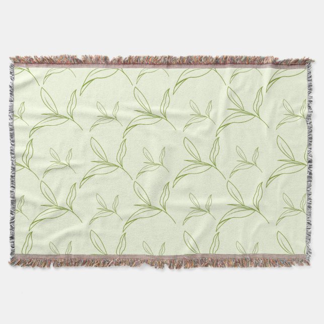 Couverture Feuille de thé naturel vert Motif sans joint (Devant)
