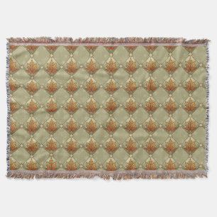 Couverture Feuilles d'automne avec Stars Motif Diamond