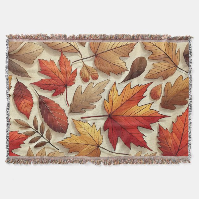 Couverture feuilles d'automne classiques (Devant)