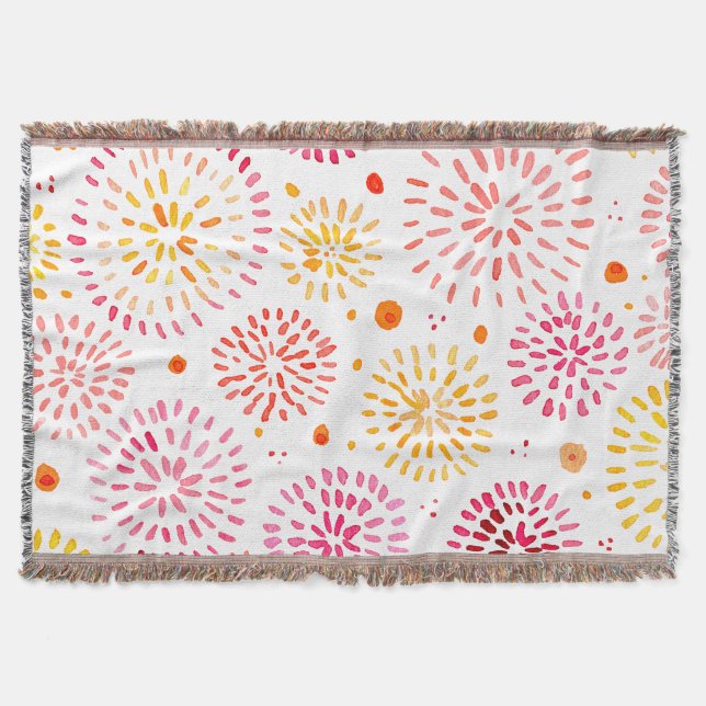 Couverture Feux d'aquarelle mignonne en jaune et orange (Devant)